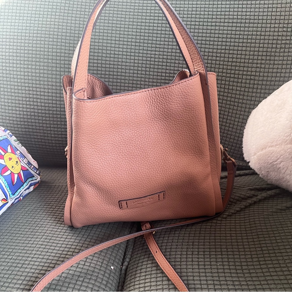 American Leather Co. Auburn Convertible Crossbody Bag Pebble Leather Nutmeg Tan View 6